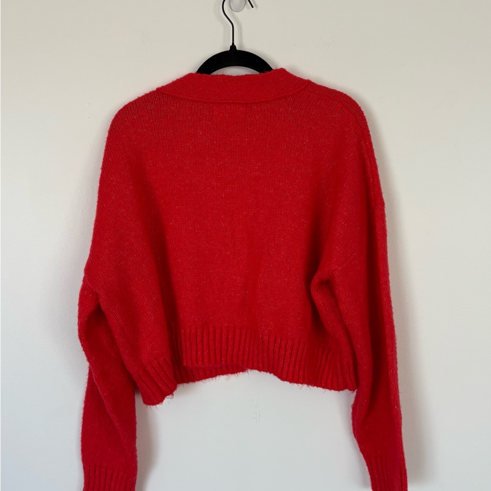 Double Zero Vibrant Red Cardigan - Picture 2 of 5